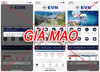 EVN khuyến cáo khách hàng cảnh giác thủ đoạn lừa đảo bằng web và app mạo danh